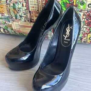 YSL pumps patent leather pump heels shoes 36,5 EUR US 6 YSL tributoo